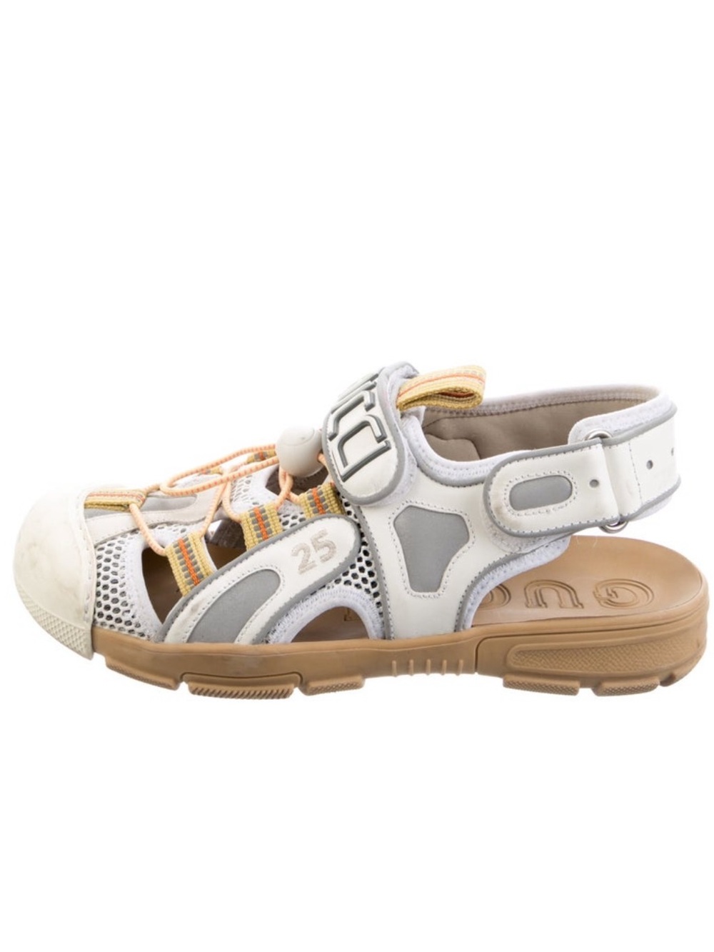 Gucci Rubber And Leather Sandals